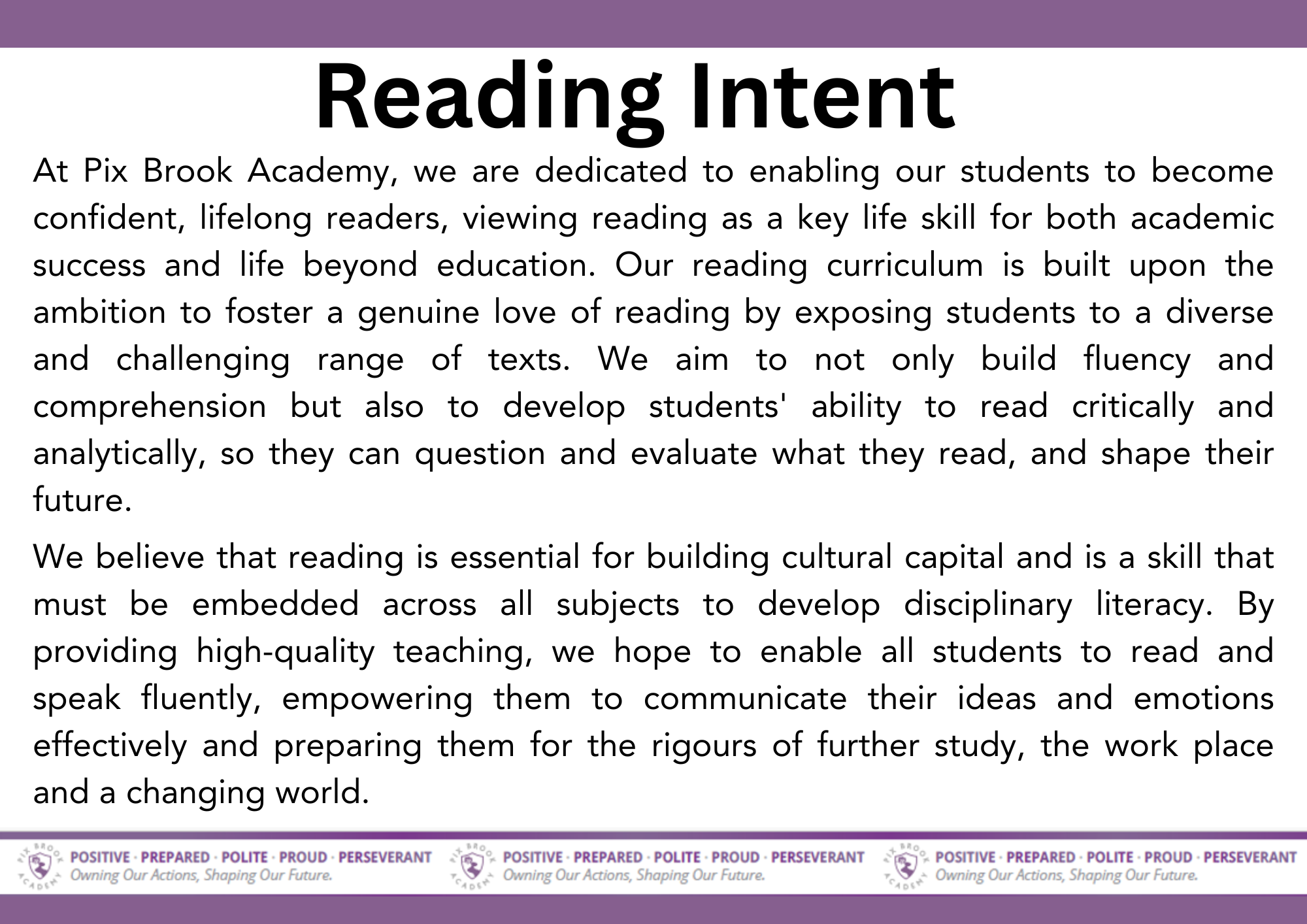 Reading Intent